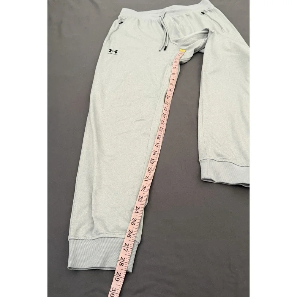 Under Armour Sweatpants Mens Large Gray Knit Jogger Zip Pockets Athletic 1366207